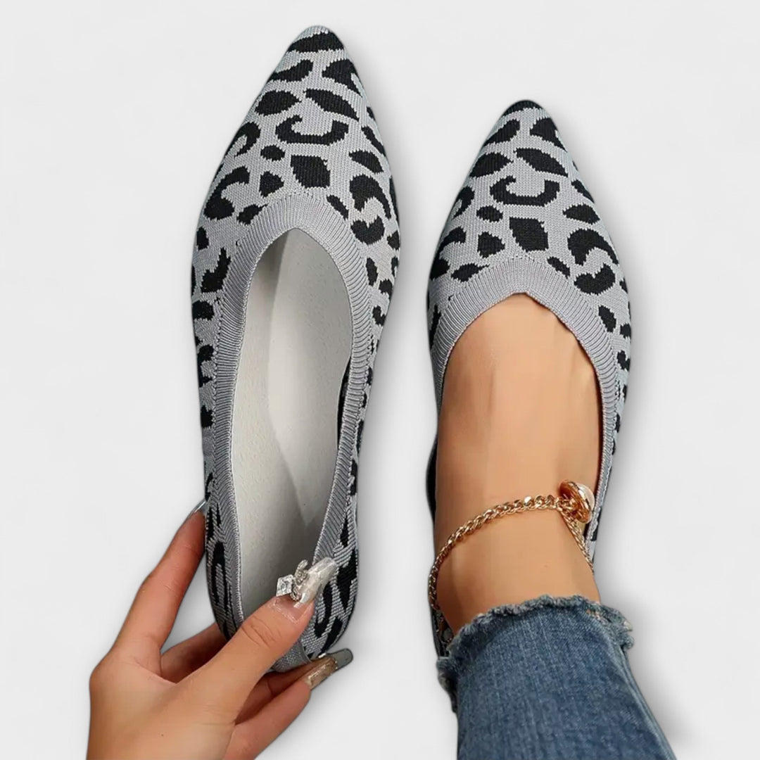 Leopard Print Pointed Flats