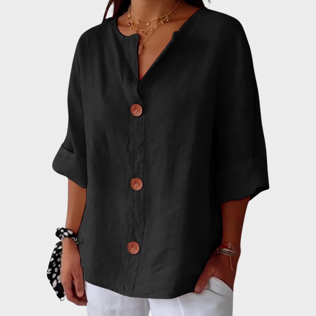 Idun - Casual Linen Blouse